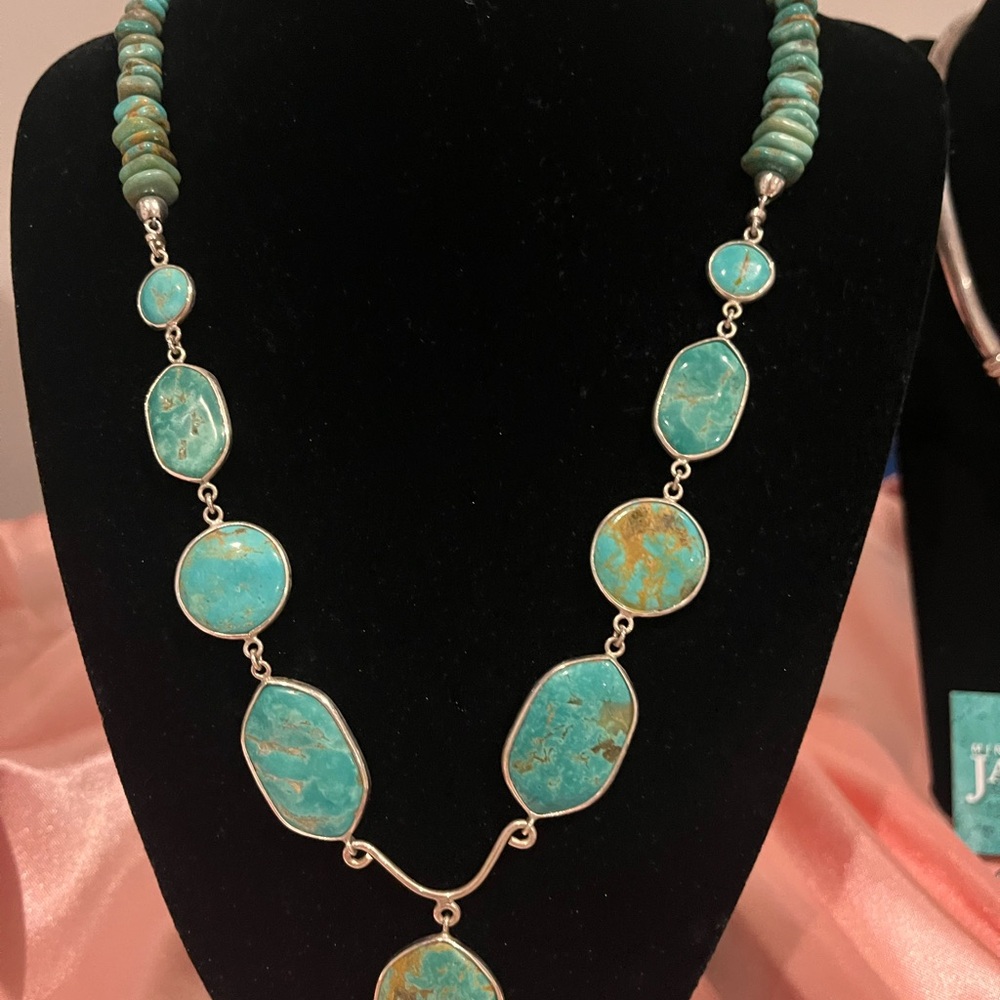 Jay King Turquoise and Silver Necklace
